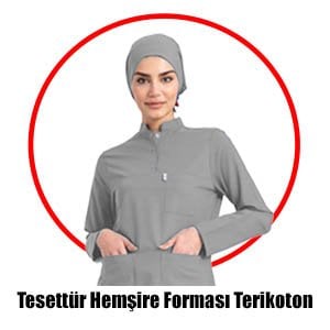 Tesettür hemşire forması terikoton kumaş